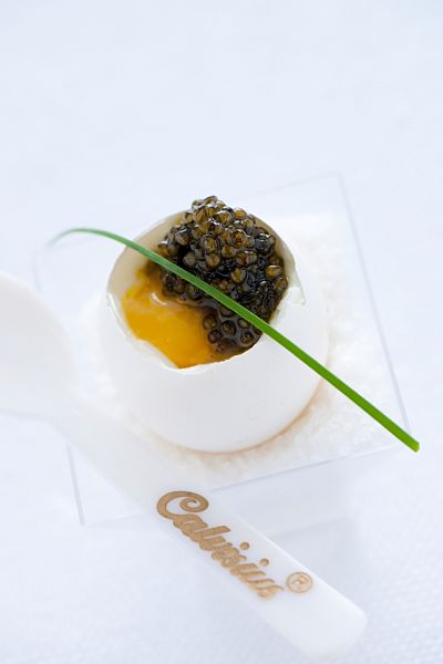 Œufs à la coque au Caviar