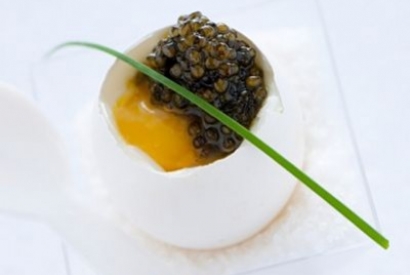 Œufs à la coque au Caviar