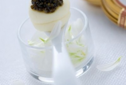 Purée de pommes de terre et céleri rave au Caviar