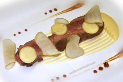 Recette - Pluma Ibérique Juste Rôti, Crémeuse de Navet Boule d'Or au Parmesan, C