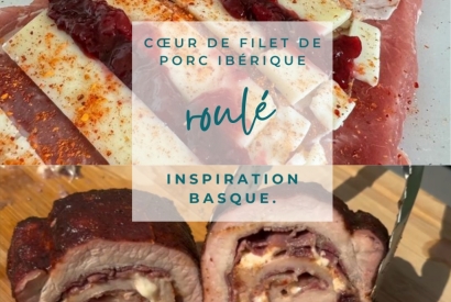 Cœur de filet de porc ibérique roulé inspiration basque